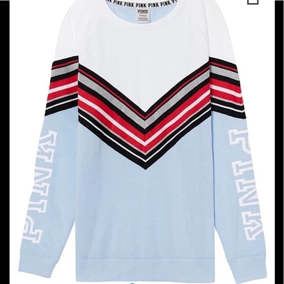 Pink Campus Tunic Pullover Sweater Blue Large - Picture 4 of 13